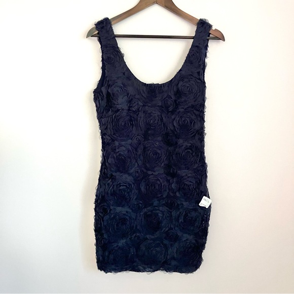 NWT Navy Blue Rosette Dress - Picture 3 of 9